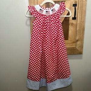 Lolly Wolly Doodle Girls Polka Dot Smocked Dress USA